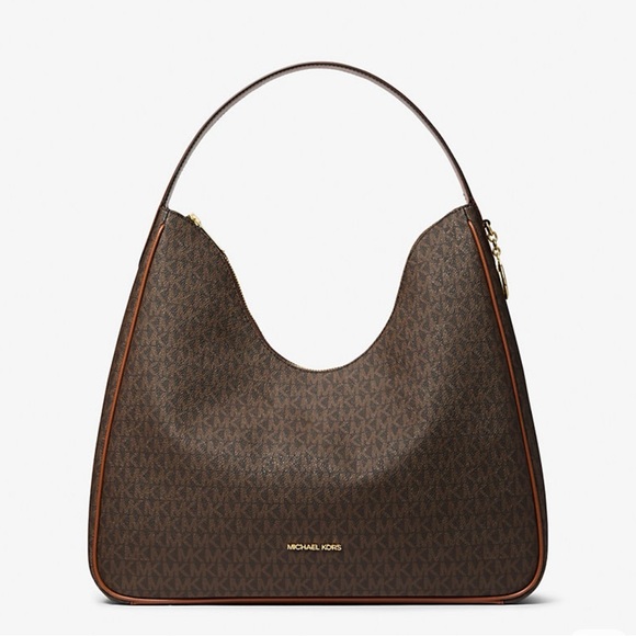 Michael Kors Nayla Signature Brown Hobo Bag